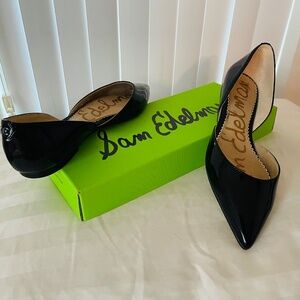 Sam Edelman, Rodney, D' Orsay, Flat, skimmer shoe,  Black Patent 5.5
